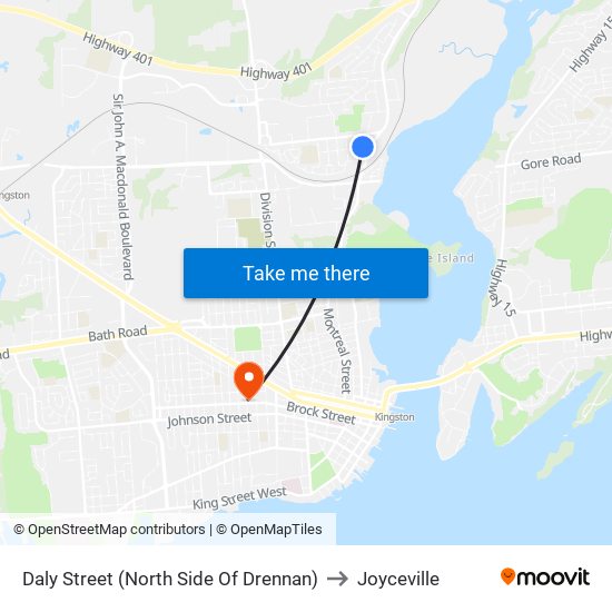 Daly Street (North Side Of Drennan) to Joyceville map