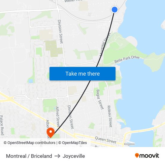 Briceland Street (East Side Of Montreal) to Joyceville map