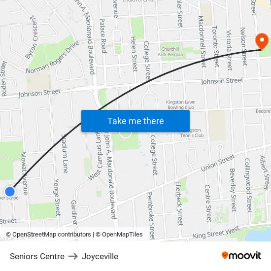 Seniors Centre (West Side Of Francis) to Joyceville map