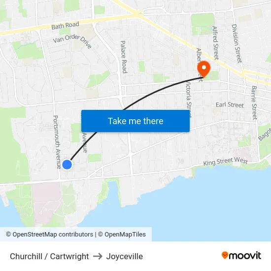 Churchill / Cartwright to Joyceville map