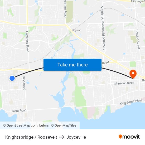 Roosevelt Drive (East Side Of Knightsbridge) to Joyceville map