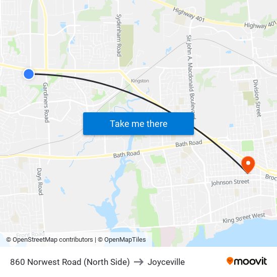 860 Norwest Road (North Side) to Joyceville map