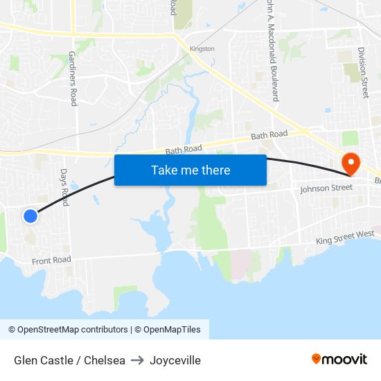 Chelsea Road (West Side Of Glen Castle) to Joyceville map