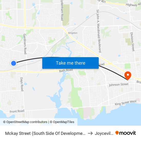 Mckay Street (South Side Of Development) to Joyceville map