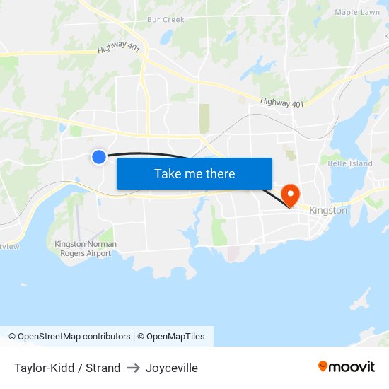 Taylor-Kidd / Strand to Joyceville map