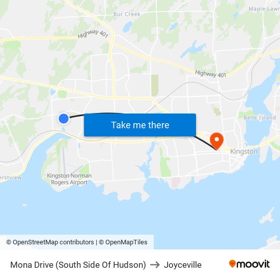 Mona Drive (South Side Of Hudson) to Joyceville map