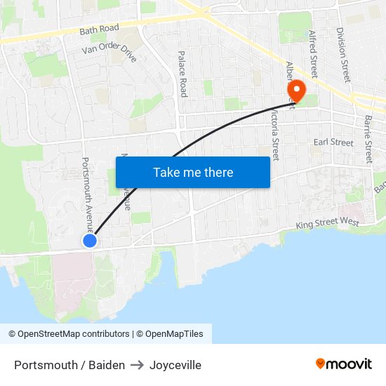 Baiden Street (West Side Of Portsmouth) to Joyceville map