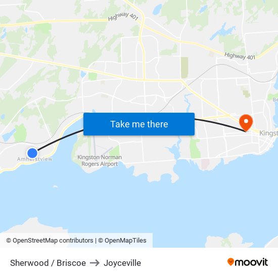 Briscoe Street (East Side Of Sherwood) to Joyceville map