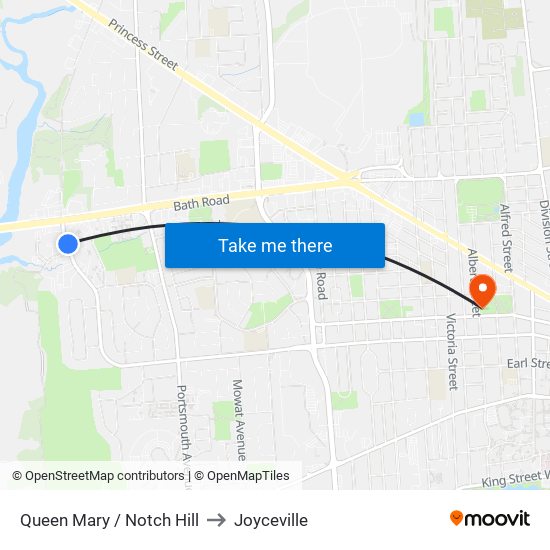 Notch Hill Road (East Side Of Queen Mary) to Joyceville map