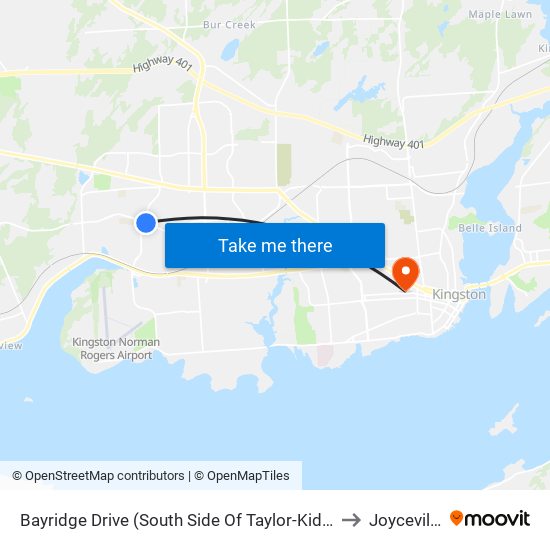 Bayridge Drive (South Side Of Taylor-Kidd) to Joyceville map