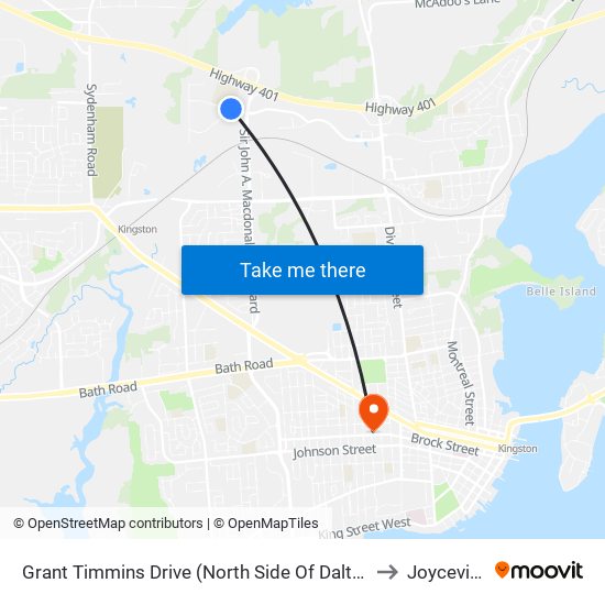 Grant Timmins Drive (North Side Of Dalton) to Joyceville map