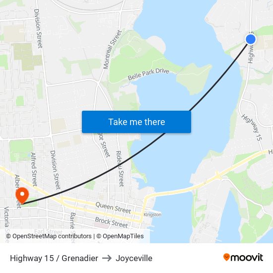 Grenadier Drive (East Side Of Highway 15) to Joyceville map