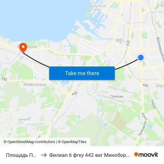 Площадь Победы to Филиал 6 фгку 442 вкг Минобороны России map