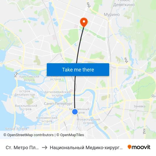 Ст. Метро Площадь Восстания to Национальный Медико-хирургический Центр Имени Н. И. Пирогова map