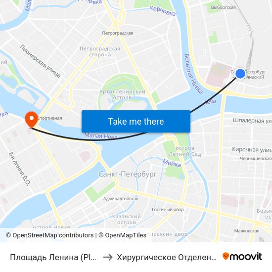 Площадь Ленина (Ploschad' Lenina) to Хирургическое Отделение Больницы #2 map
