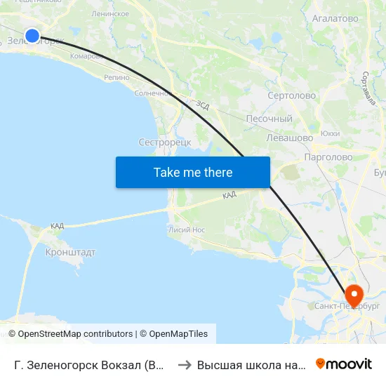 Г. Зеленогорск Вокзал (Высадки И Посадки Нет) to Высшая школа народных искусств map