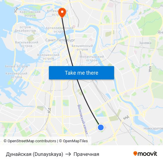 Дунайская (Dunayskaya) to Прачечная map