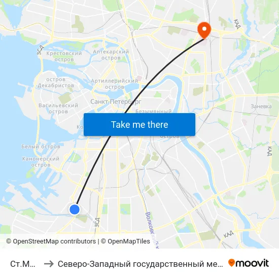 Ст.Метро Автово to Северо-Западный государственный медицинский университет имени Ильи Ильича Мечникова map