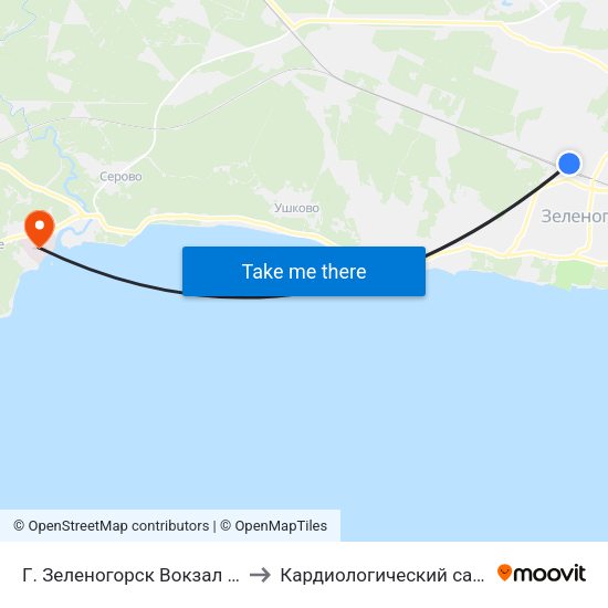 Г. Зеленогорск Вокзал (Высадки И Посадки Нет) to Кардиологический санаторий ""Черная речка"" map