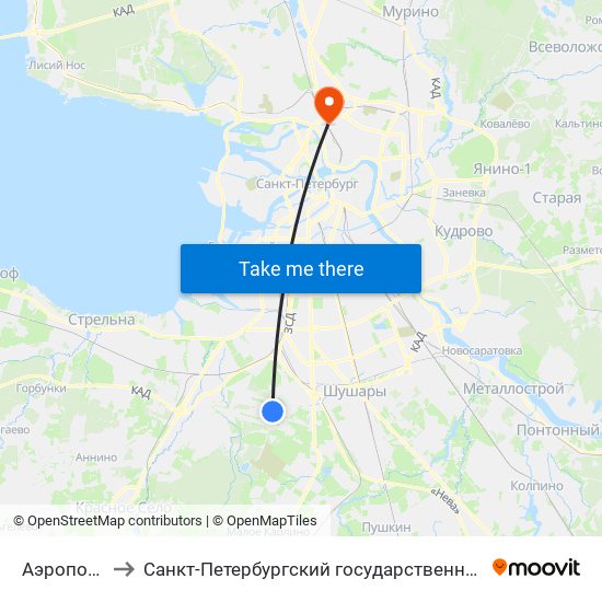 Аэропорт Пулково 1 to Санкт-Петербургский государственный педиатрический медицинский университет map