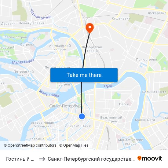 Гостиный Двор (Gostiny Dvor) to Санкт-Петербургский государственный педиатрический медицинский университет map
