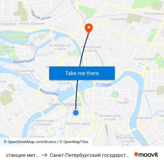 станция метро Невский Проспект to Санкт-Петербургский государственный педиатрический медицинский университет map