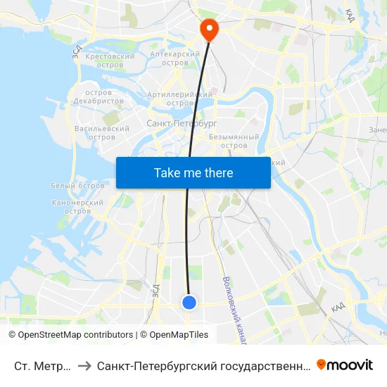 Ст. Метро Московская to Санкт-Петербургский государственный педиатрический медицинский университет map