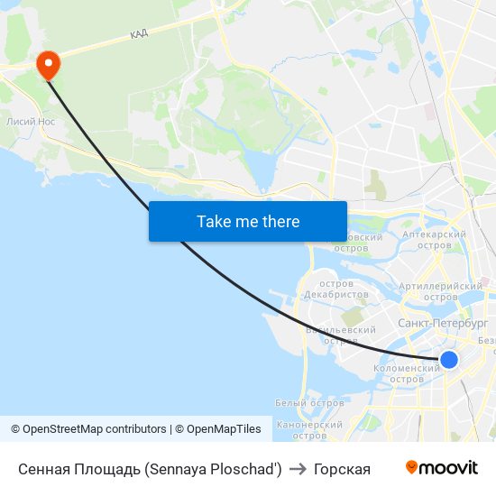 Сенная Площадь (Sennaya Ploschad') to Горская map