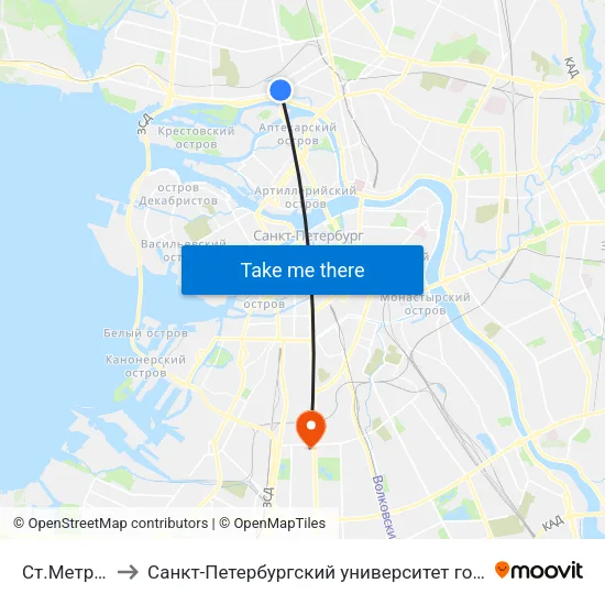 Ст.Метро Чёрная Речка to Санкт-Петербургский университет государственной противопожарной службы МЧС России map