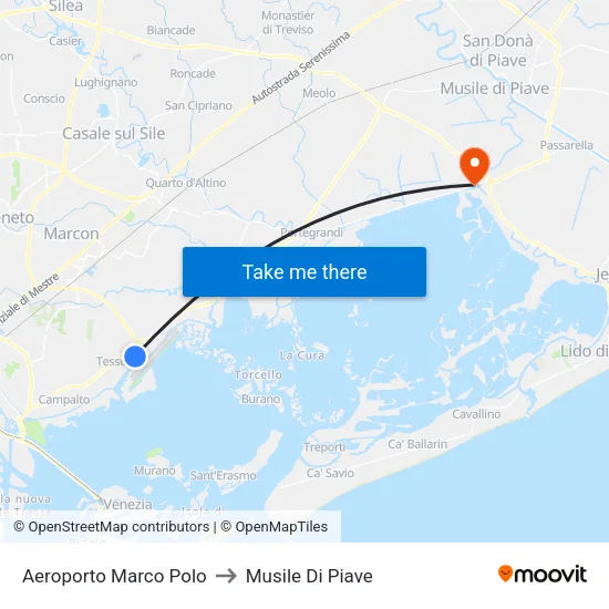 Aeroporto Marco Polo to Musile Di Piave map