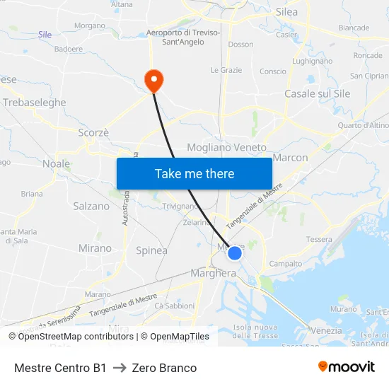 Mestre Centro B1 to Zero Branco map