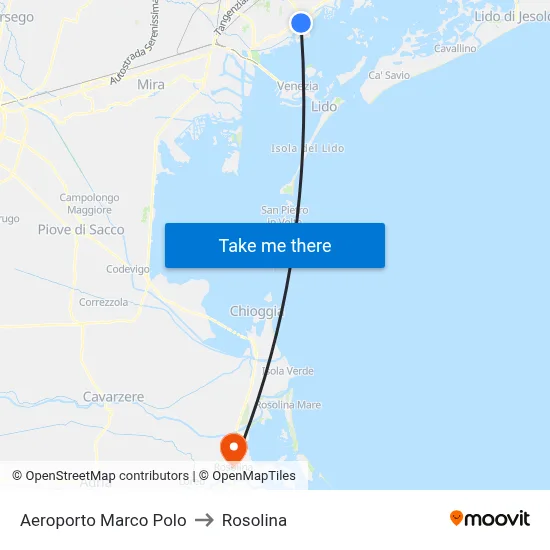 Aeroporto Marco Polo to Rosolina map