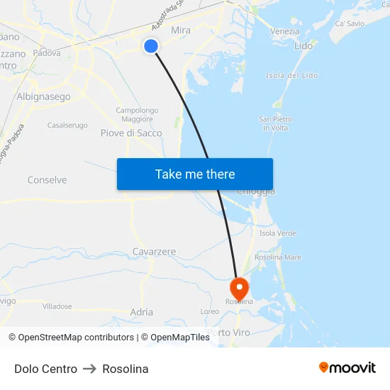 Dolo Centro to Rosolina map