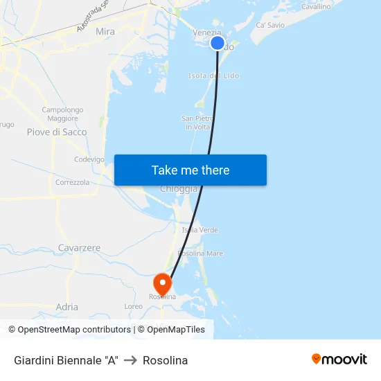 Biennale Gardens A to Rosolina map