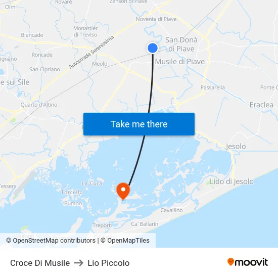 Croce Di Musile to Lio Piccolo map