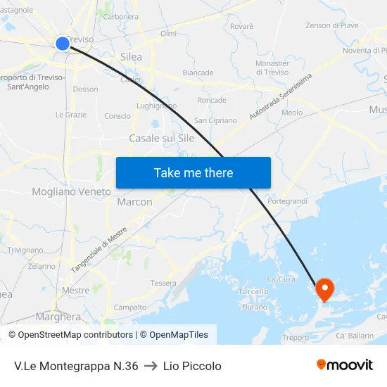 V.Le Montegrappa N.36 to Lio Piccolo map