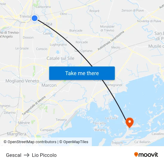 Gescal to Lio Piccolo map