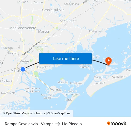 Rampa Cavalcavia - Vempa to Lio Piccolo map