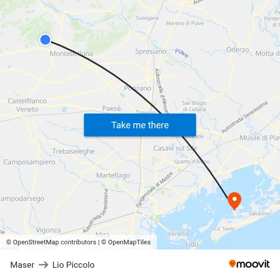 Maser to Lio Piccolo map