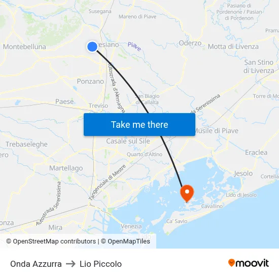 Blue Wave to Lio Piccolo map