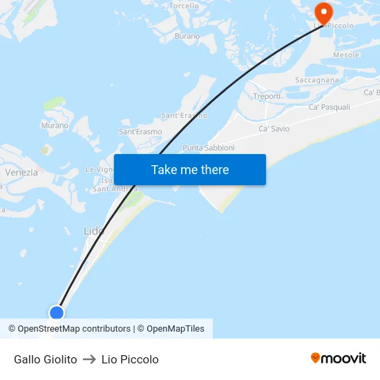 Gallo Giolito to Lio Piccolo map