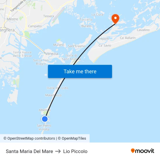 Santa Maria Del Mare to Lio Piccolo map