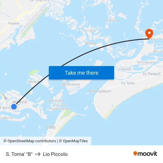 S. Toma' "B" to Lio Piccolo map