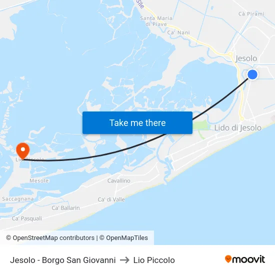 Jesolo - Borgo San Giovanni to Lio Piccolo map