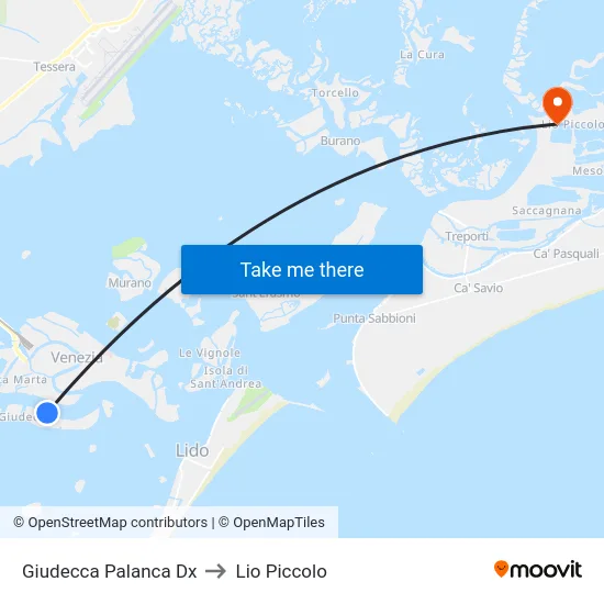 Giudecca Palanca Dx to Lio Piccolo map