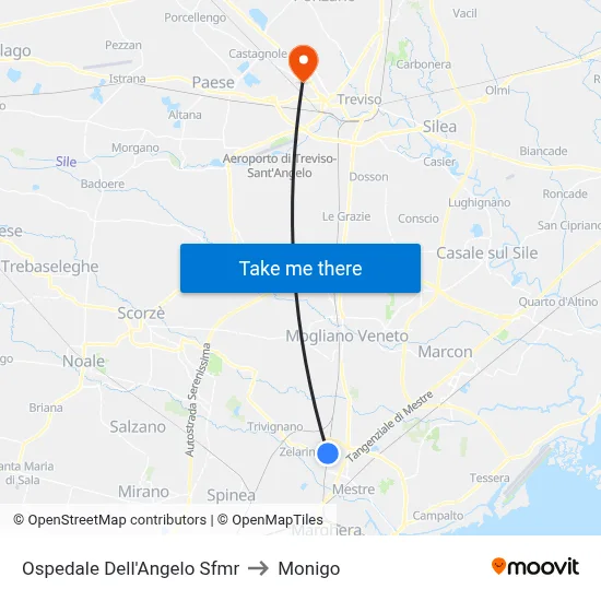 Angelo Hospital SFMR to Monigo map