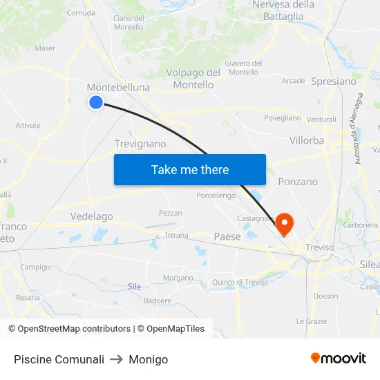 Municipal Swimming Pools to Monigo map