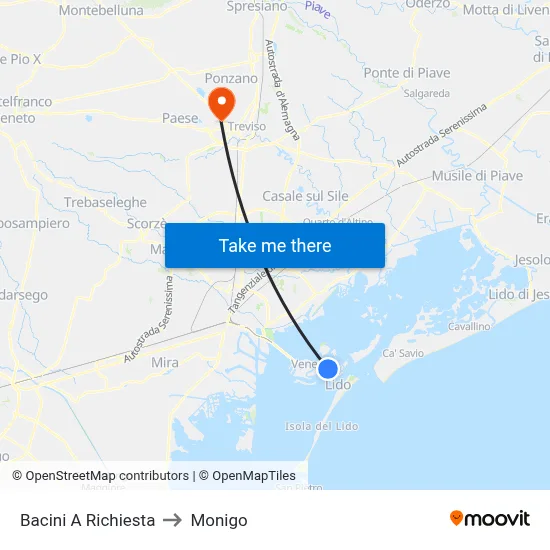 Basins On Request to Monigo map