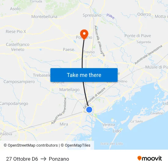 27 October D6 to Ponzano map