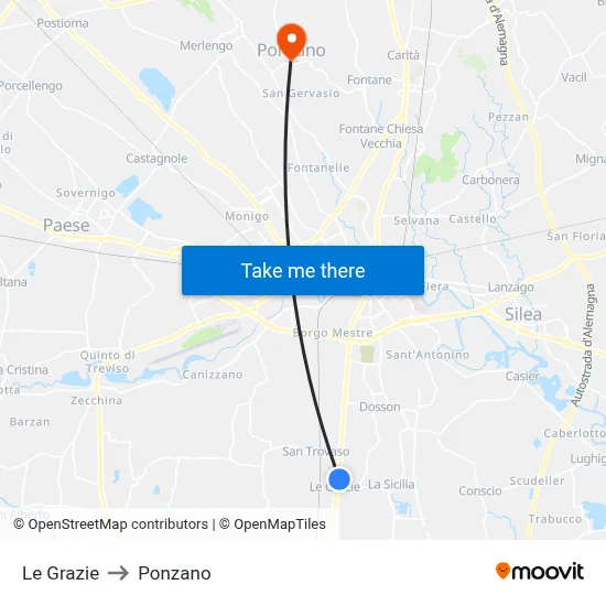 The Graces to Ponzano map